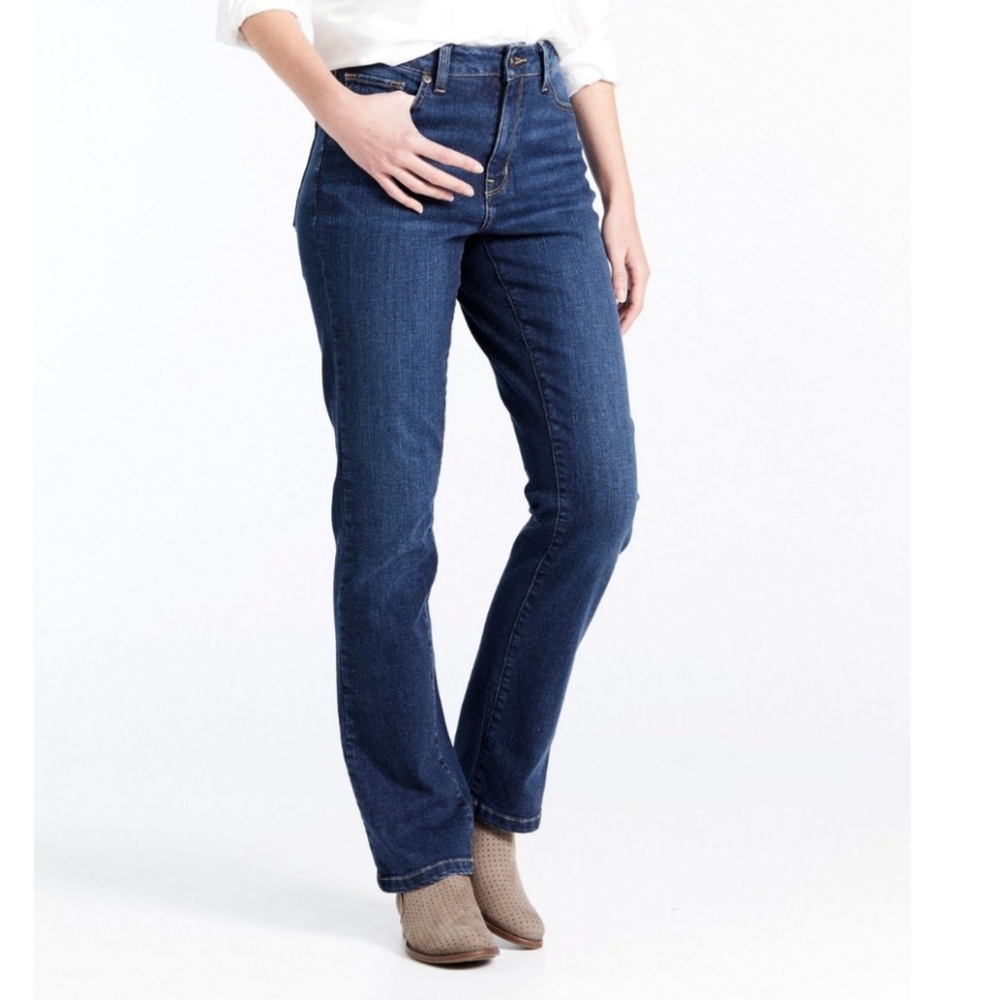 LL Bean Women's True Shape Jeans, Classic Kick Boot Medium Tall